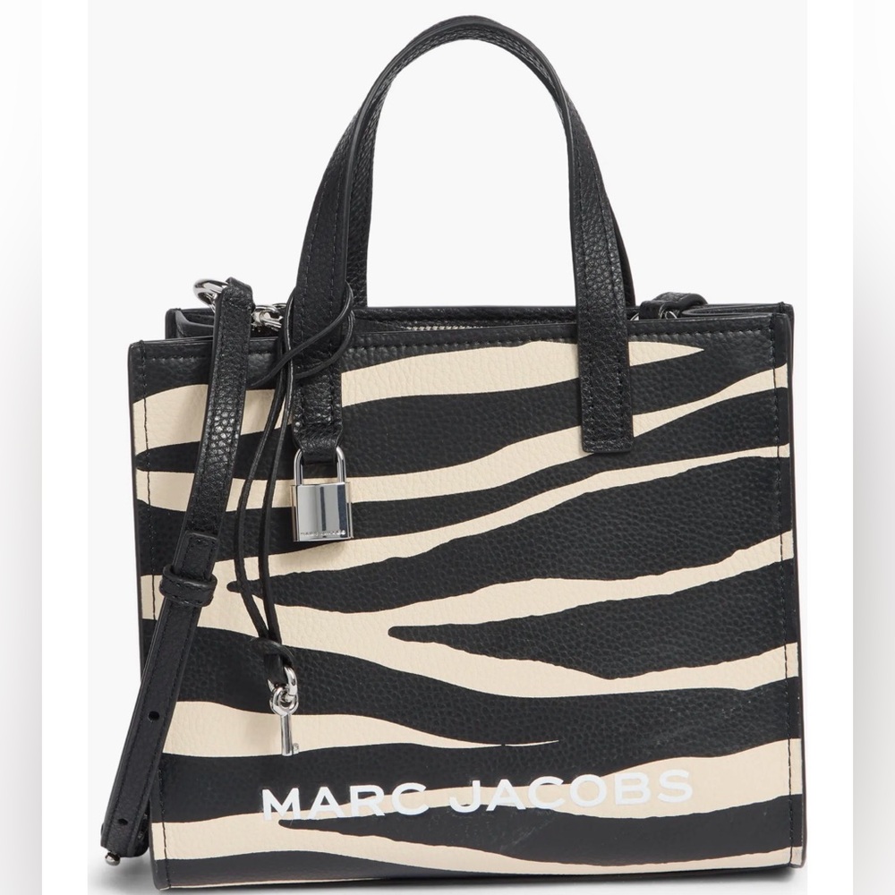 Marc Jacobs Zebra Stripe Mini Bag in Black and Cream